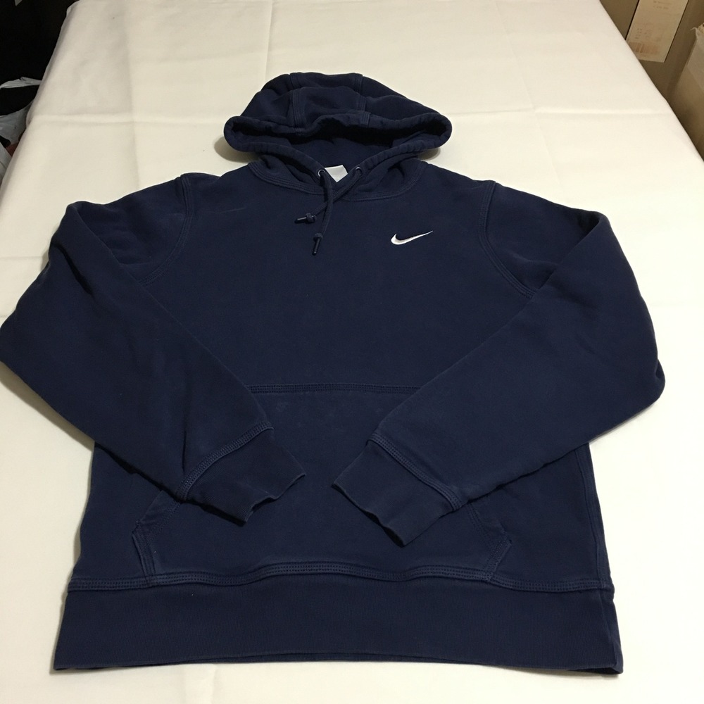 Nike Sportswear Club Fleece Hoodie Sweatshirts Mens Small Navy Blue Pullover
